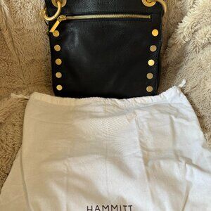 Hammitt Tony Medium black pebbled leather bag  **NEW**